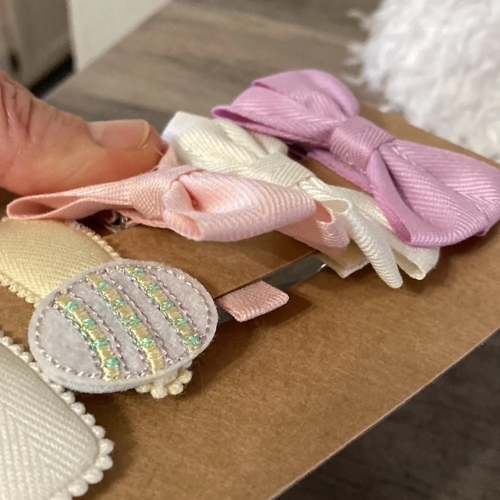 NEW Rae Dunn EASTER BUNNY, LITTLE CHICK EASTER EGG CLIPS AND HEADBANDS